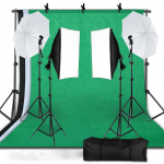 Andoer Studijos fotografijos &scaron;viesų rinkinys &bdquo;Softbox&ldquo; ap&scaron;vietimo rinkinys, įskaitant 45 W LED lemputes / 50x70 cm US Plug