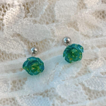 2 vnt akriliniai gėlių auskarai, madingi moteri&scaron;ki, blizgūs, spalvingi, užsukami auskarai, nerūdijančio plieno kremzlės spiralės auskarų vėrimas papuo&scaron;alų priedai