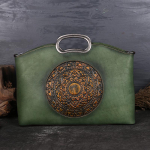 Natūralios odos moteri&scaron;kas sankabos krep&scaron;ys Vintage Totem Reljefinis Moteri&scaron;kos rankinės Pečių krep&scaron;iai Crossbody Krep&scaron;iai 37cm*25.5cm*9.5cm