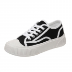 Moteri&scaron;ki sportbačiai Batai Moteri&scaron;ki drobiniai batai Platforma Balta Laisvalaikio avalynė Madingi sportbačiai Platforma Krep&scaron;elis Suvarstomi laisvalaikio stambūs batai 35 juoda