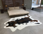2020 m. auk&scaron;tos kokybės Homestay Cow kilimų imitacija karvės odinis grindų kilimėlis kėdės kilimėlis 110cm by 95cm