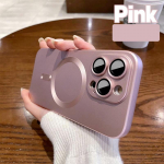 Prabangus belaidis magnetinis matinis telefono dėklas, skirtas Magsafe dėklui IPhone 15 14 13 12 11 Pro Max Plus XS X 8K Glass Full Camera objektyvo apsauga For X violetinė