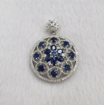 SACE GEMS pakabukas moterims, 925 sterlingo sidabro, 3*4 mm safyro pakabukas, karoliai, vestuvių vakarėlis, puikūs juvelyriniai dovanos