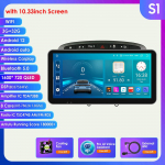 9 colių Android Auto Carplay, skirtas Peugeot 408, skirtas Peugeot 308 308SW Automobilinis radijas Multimedijos vaizdo grotuvas GPS navigacija Juodas rėmas pilkas i&scaron;manusis ekranas S1 8Core 3G 32G AI
