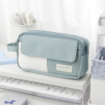 Paprastas didelės talpos ra&scaron;iklio krep&scaron;ys, naujas vidurinės mokyklos gimtadienio skyriaus ra&scaron;tinės reikmenų krep&scaron;ys studentui, mažas raudonas su tokiu pat vyresniųjų klasių užtrauktuku