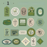 Retro Etikečių Lipdukai Ra&scaron;omi Sandarinimo Lipdukai Dekoravimui Rankų darbo knygų lipdukai Estetinės Kanceliarinės prekės 40 vnt./dėžutėje