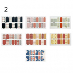 Matiniai nagų lipdukai viso dangčio japoni&scaron;ko stiliaus manikiūro galiukų dekoras 2