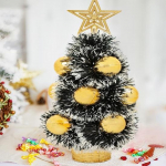 Kalėdų eglutė su papuo&scaron;imu biuro stalui Maža dirbtinė Kalėdų eglutė su žvaigždžių puo&scaron;menomis 1 pėdos daiktai namams