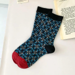 Naujos rudens žiemos moteri&scaron;kos kojinės medvilninės mezgimo japoni&scaron;kos mados mergaičių elastinės ilgos kojinės moteri&scaron;kos Harajuku retro vintage įgulos kojinės