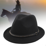 Fedora Hat Jazz Cap Cosplay Panama Widebrim puo&scaron;niai suknelių kokteilių vakarėliui lauke