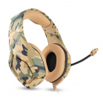 ONIKUMA kamufliažinės kompiuterinių žaidimų ausinės 50 mm didelės pavaros blokas Super Stereo Bass 3,5 mm laidinės ausinės, skirtos PS4 XBOX žaidimams geltona