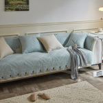 Korėjieti&scaron;kas senovinis sofos užvalkalas dygsniuotas medvilninis L formos sofas, fotelis, baldas, slydimas, neslystantis sėdynės užvalkalas Cushion cover45x45cm mėlyna
