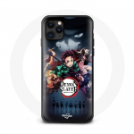 Coque Iphone 12 Pro dessin anim&eacute; Demon Slayer manga japonnais Tanjiro Nesuko d&eacute;mons Kitmetsu no Yaib