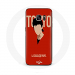 Coque pour Samsung Galaxy S6 Edge La casa de papel Tokyo Fanart logo