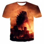 &bdquo;Godzilla Vs Monster King Kong&ldquo; mar&scaron;kinėliai 3D skaitmeninio spausdinimo mar&scaron;kinėliai animaciniai filmai vaikams berniukams mergaitėms trumpomis rankovėmis vasaros drabužių dovana 130cm