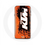 Coque pour Samsung Galaxy S5 KTM Logo blanc fond orange