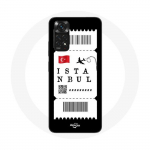 Coque pour Xiaomi Redmi Note 11S Billet d'avion Istanbul Turquie