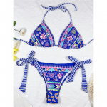 Seksualus spausdintas apynasris Brazilijos bikinis, moteri&scaron;kas maudymosi kostiumėlis, moteri&scaron;kas maudymosi kostiumėlis Dviejų dalių bikinio rinkinys maudymosi kostiumėliui maudymosi moteriai