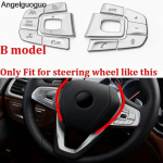 Car Styling For 2018 BMW 5 series G30 G38 525i 528li 530li Steering Wheel Button Covers Trim Stickers decorative frame