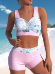 2024 m. Nauji moteri&scaron;ki dviejų dalių bikiniai Sexy Beach maudymosi kostiumėliai mados ra&scaron;tu bikiniai Moteri&scaron;ki vasaros mados maudymosi bikiniai maudymosi kostiumėliai XL rožinė