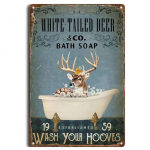 Retro Get Naked Bath Soap Metal Tin Signs Vintage Posters for Bathroom Washing Room Bars Man Cave Cafe Pub Clubs Home Wall Decor 20x30cm