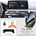 Skirta BMW 5 6 serijos G30 G31 G38 G32 6GT Automobilio mobiliojo telefono belaidis įkroviklis GPS navigacijos laikiklis 12,3 colio fiksuoto ekrano pagrindas Bracket Style 1