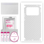 apgo Protective Skin Sticker for the back+sides compatible with Xiaomi Poco C40, Full Wrap Film, Foil, Vinyl - Pattern Transparent Carbon