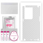 apgo Protective Skin Sticker for the back+sides compatible with Oppo Reno8 Pro+, Full Wrap Film, Foil, Vinyl - Pattern Transparent Carbon
