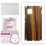 apgo Protective Skin Sticker for the back+sides compatible with Samsung Galaxy A42 5G, Full Wrap Film, Foil, Vinyl - Pattern Tigerwood