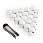 20 x 21 mm chromo automobilių ratų veržlių gaubtelių apsauga nuo rūdžių stebulės priveržkite dangtelį padangos veržlės varžtai i&scaron;oriniai apdaila smeigės Stebulės dangteliai sidabriniai sidabras