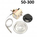 Termostatas AC 250V 16A 50-300/50-400 laipsnių Celsijaus rankenėlė Skysčio kylančios temperatūros reguliatorius NO NC elektrinei orkaitei 50 to 300 degrees