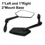 Dviračio vairo galinio vaizdo veidrodėlis, saugus reguliuojamas besisukantis veidrodėlis, skaidrus elektrinis paspirtukas dviračių dviračių priedai one set