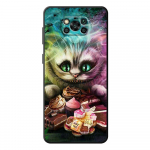 TPU galinis dėklas, skirtas LG G7 K42 K50 K52 K41s K40s G6 K50s K61 G8 ThinQ K51s K40 Alice In Wonderland Cheshire Cats juodas telefono dangtelis LG K40