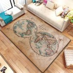 Retro navigacija Žemėlapis Ra&scaron;tas Dekoratyvinis kvadratinis kilimėlis Modernus namas Svetainė Grindys Matinis Miegamojo Kilimas Menas Plakatas Kilimėlis Ventiliatoriai Dovana 120x160cm(47x62 in)
