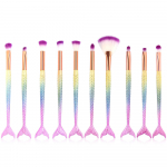 New Arrival 10vnt Mermaid Foundation Eyeshadow Akių lūpų makiažo &scaron;epetėlių rinkinys