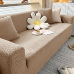 Aksominis tamprus sofos užvalkalas svetainei 1 2 3 4 vietų elastingi pilni sofos užvalkalai Sofos kėdės užvalkalas Slydimas užvalkalas 3 Seats (190-230cm) &scaron;viesios chaki spalvos
