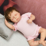 Atgimusi lėlė LOULOU 48CM Rankomis į&scaron;aknydinti plaukai Lėlės žaislas Gyvas Realus Mink&scaron;tas prisilietimas Naujagimis Rankų darbo meno lėlės žaislas 48cm