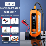 Automobilio ir motociklo oro siurblio avarinio paleidimo maitinimo &scaron;altinio lengvasis ne&scaron;iojamasis oro siurblys &bdquo;Viskas viename&ldquo; didelės talpos automobilio įkrovimo lobis 16000mah 8000 mAh