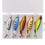 17G/9CM žvejybos masalo plūduriuojantis kietas masalas su kraujo kabliu 5-color suit