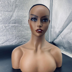 ,Realisti&scaron;ka manekeno PVC galva, Kosmetologijos veido treniruočių manekeno galva su pečiais ruda