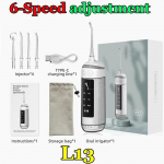 Oral Irrigator tooth scaler Six-speed adjustment Water Flosser Portable Dental Water Jet 180ML IPX7 Waterproof Teeth Cleaner
