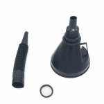 Universalus alyvos filtro piltuvas Automobilinis sunkvežimis Motociklas su snapeliu Supilkite dyzeliną juoda