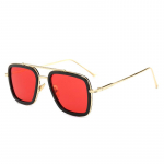 &bdquo;Oculos&ldquo; vyri&scaron;ki unisex akiniai nuo saulės, moterims, kvadratiniai geležiniai akiniai nuo saulės, retro stiliaus, Tony Stark, unikalūs