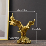 Derva Amerikos auksinio erelio figūrėlės Namų biuro darbastalio apdaila Modelių kolekcija Statulėlės Ornamento dekoro objektai Priedai
