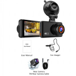 Naujas dviejų lę&scaron;ių 4K WiFi GPS automobilio vairavimo įra&scaron;ymo įrenginys Automatinis vairavimo įra&scaron;ymo įrenginys, įtaisytas laiko intervalo vaizdo įra&scaron;as, palaiko 24 valandų parkavimo monitorių Dual camera