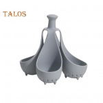 4/6 skylių silikoninis kiau&scaron;inių garintuvo padėklas, auk&scaron;tai temperatūrai atsparus kiau&scaron;inių katilas greitam kepimui nuo nuplikimo rankena Lengvai valomas kiau&scaron;inių laikiklis 4Grid