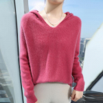 Moteri&scaron;kas ka&scaron;myro megztinis Qinghe ka&scaron;myras 30% ka&scaron;myras 70% vilna rudens ir žiemos ka&scaron;myro megztinis mink&scaron;tas ir &scaron;iltas XL raudona