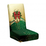 Yousheng Kalėdinis kėdės užvalkalas, atsparus dulkėms, animacinis Kalėdų Senelio, Sniego senio atspaudas, tampus audinys, neslystantis, Naujųjų metų vakarėlio dekoracija, apsauginės kėdės rankovės D