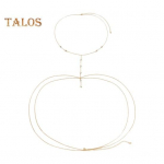 Moteri&scaron;ka kūno grandinėlė dviejų sluoksnių, dekoruota kalnų kri&scaron;tolu, reguliuojama krūtinės grandinėlė, papuo&scaron;alas krūtims, moteri&scaron;kas i&scaron;leistuvių vakarėlio, gilios i&scaron;kirptės suknelės derinimo vėrinys sidabras