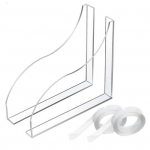 Yousheng 2Pcs Shower Splash Guards Self Adhesive Easy to Install Transparent Design Acrylic Shower Water Guards Bathtub Corner Splash Covers 2pcs